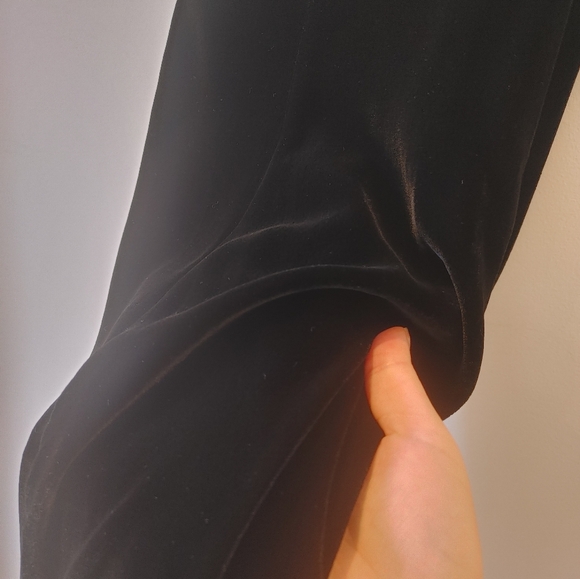 Chaser Brand Black Velvet Cris Cross Back Slip Dress Size Small - Picture 6 of 7